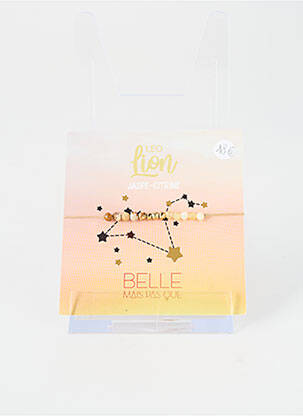 Bracelet ornement pierre beige BELLE MAIS PAS QUE femme