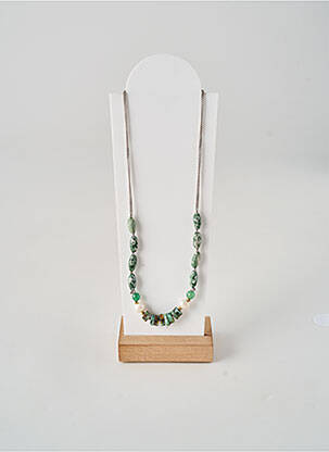 Collier ornement perles vert NATURE femme