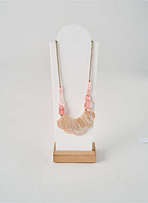 Collier matériaux plaqué or rose NATURE femme