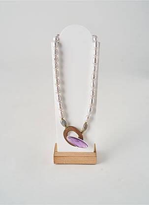 Collier ornement perles blanc NATURE femme