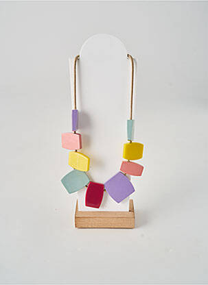 Collier matériaux plaqué or violet NATURE femme