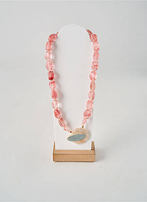 Collier matériaux plaqué or rose NATURE femme
