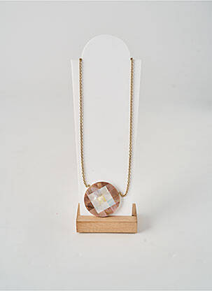 Collier matériaux plaqué or or NATURE femme
