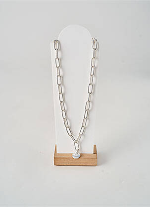 Collier argent SECRET DE CUIR femme