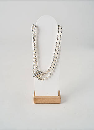 Collier fermeture fermoir en t argent SECRET DE CUIR femme