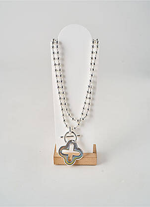Collier fermeture fermoir en t argent SECRET DE CUIR femme