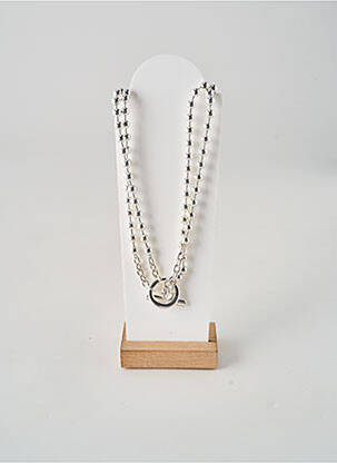 Collier fermeture fermoir en t argent SECRET DE CUIR femme