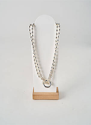 Collier fermeture fermoir en t argent SECRET DE CUIR femme