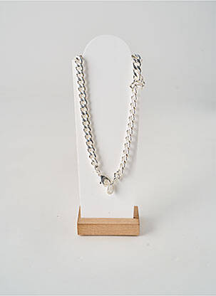 Collier fermeture fermoir mousqueton argent SECRET DE CUIR femme