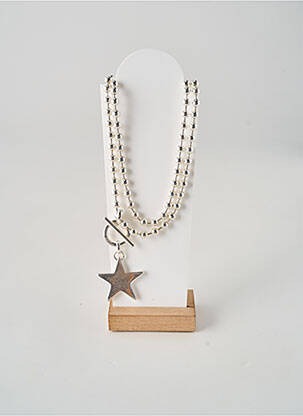 Collier fermeture fermoir en t argent SECRET DE CUIR femme