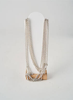 Collier fermeture fermoir en t argent SECRET DE CUIR femme