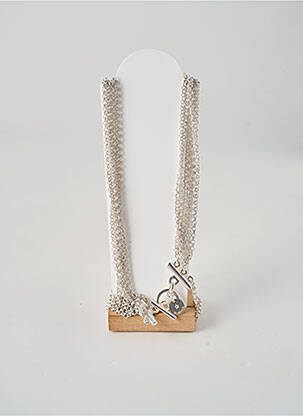 Collier fermeture fermoir en t argent SECRET DE CUIR femme
