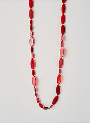Collier matériaux plaqué or rouge NATURE femme