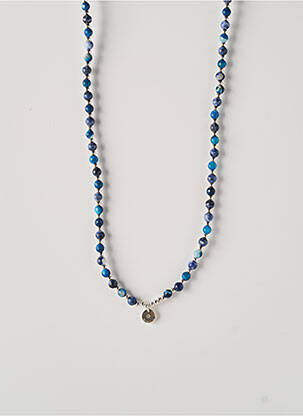 Collier bleu SECRET DE CUIR femme