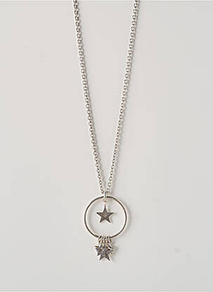Collier argent SECRET DE CUIR femme