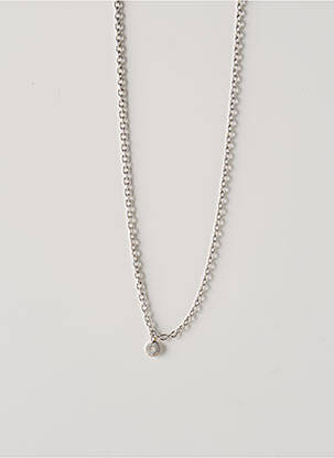 Collier argent SECRET DE CUIR femme