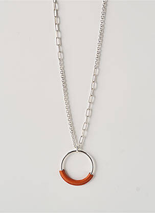 Collier argent SECRET DE CUIR femme