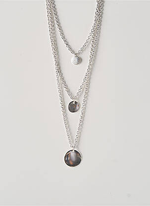 Collier fermeture fermoir en t argent SECRET DE CUIR femme