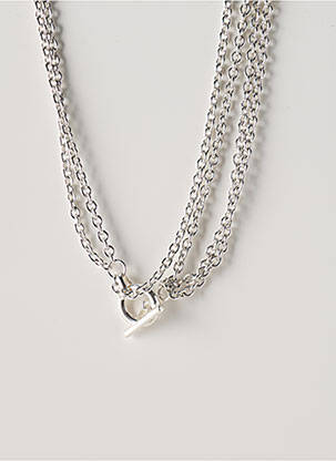 Collier fermeture fermoir en t argent SECRET DE CUIR femme