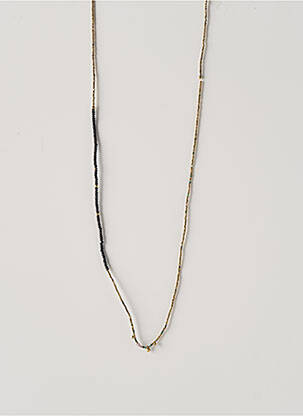 Collier matériaux plaqué or noir BELLE MAIS PAS QUE femme