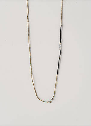Collier matériaux plaqué or vert BELLE MAIS PAS QUE femme
