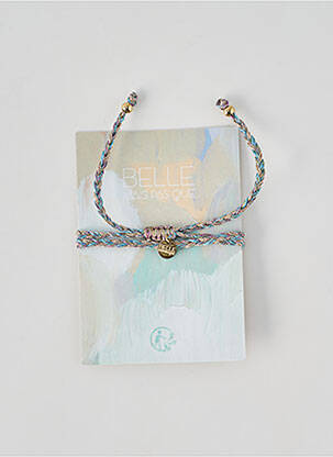 Bracelet matériaux plaqué or bleu BELLE MAIS PAS QUE femme