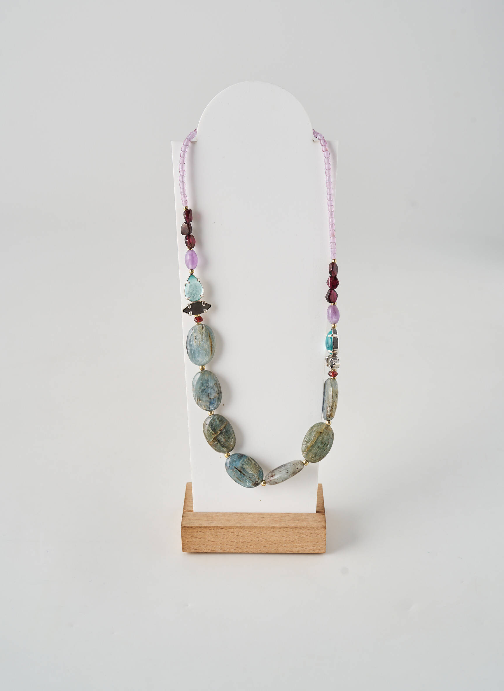 Collier ornement perles violet NATURE femme
