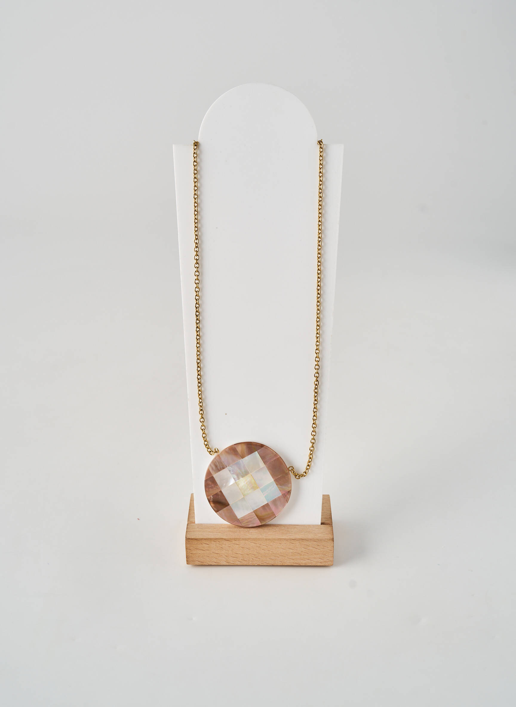 Collier matériaux plaqué or or NATURE femme