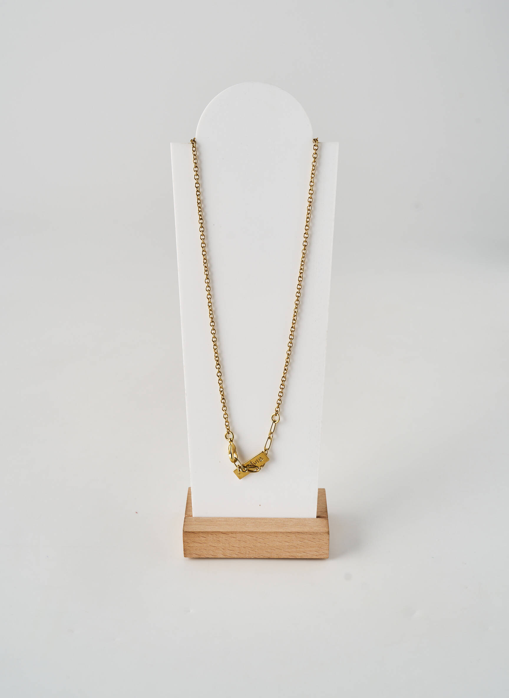 Collier matériaux plaqué or or NATURE femme