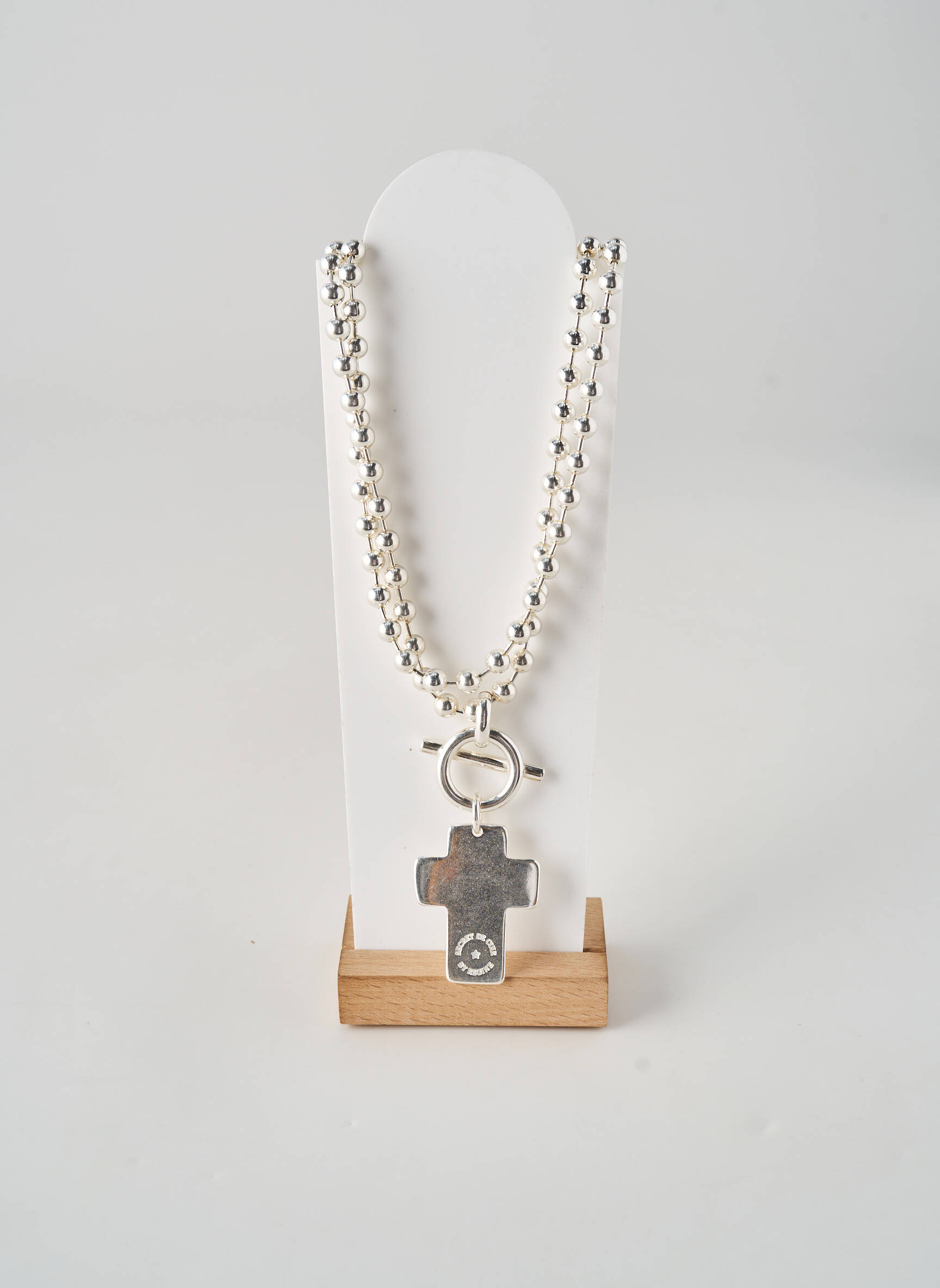 Collier fermeture fermoir en t argent SECRET DE CUIR femme