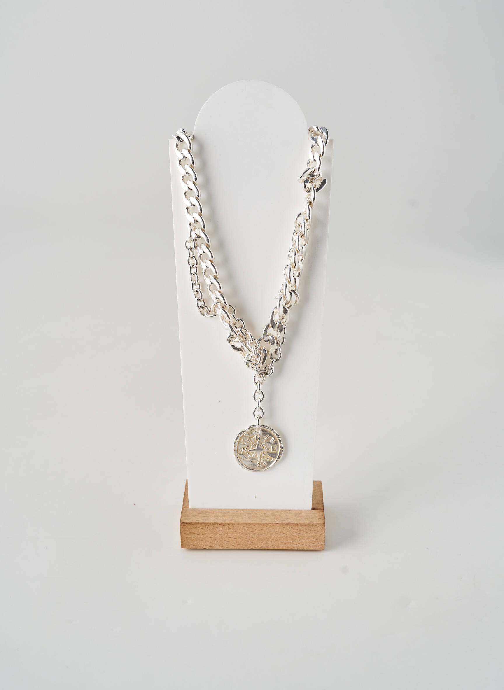 Collier fermeture fermoir mousqueton argent SECRET DE CUIR femme
