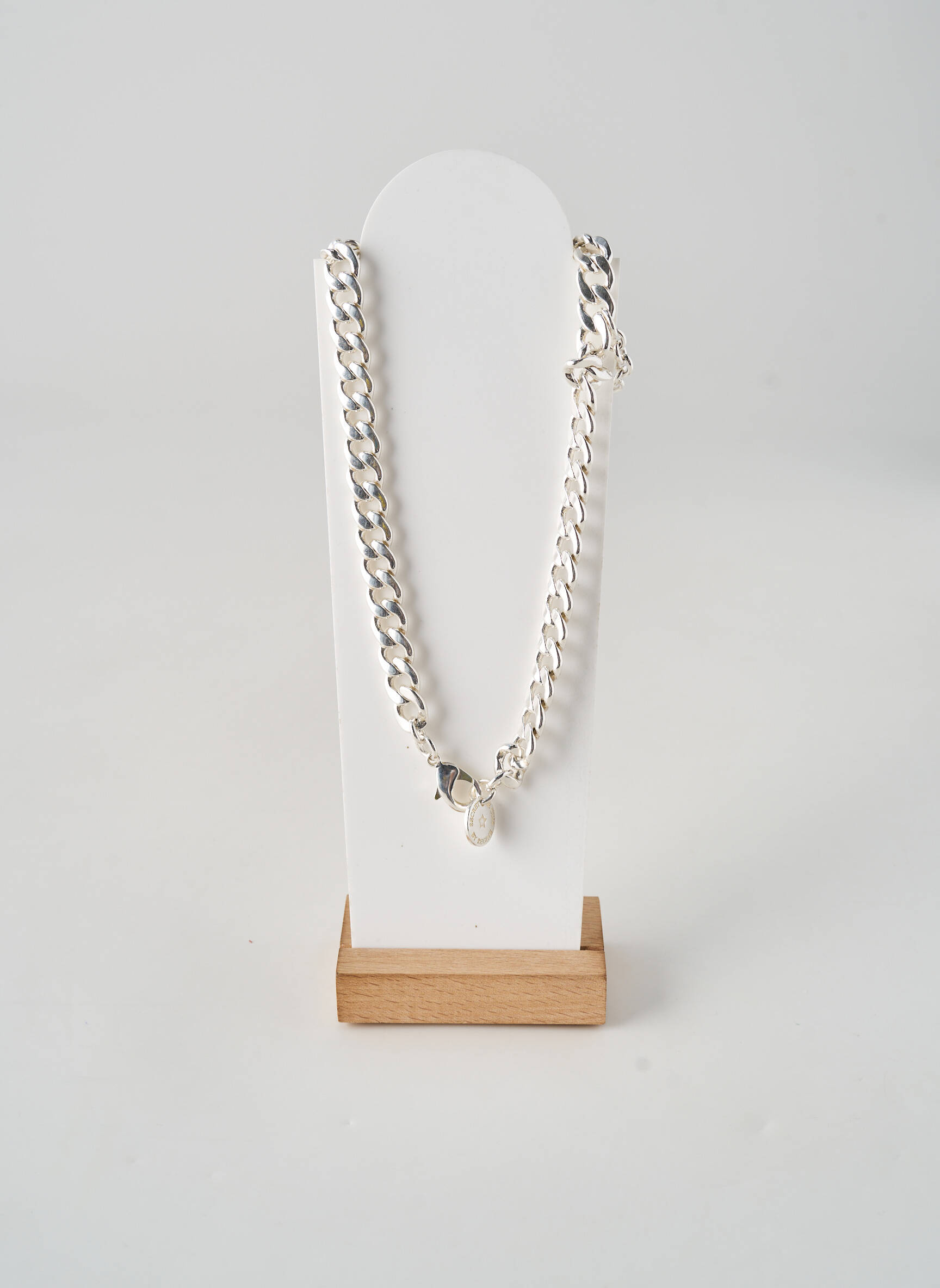Collier fermeture fermoir mousqueton argent SECRET DE CUIR femme