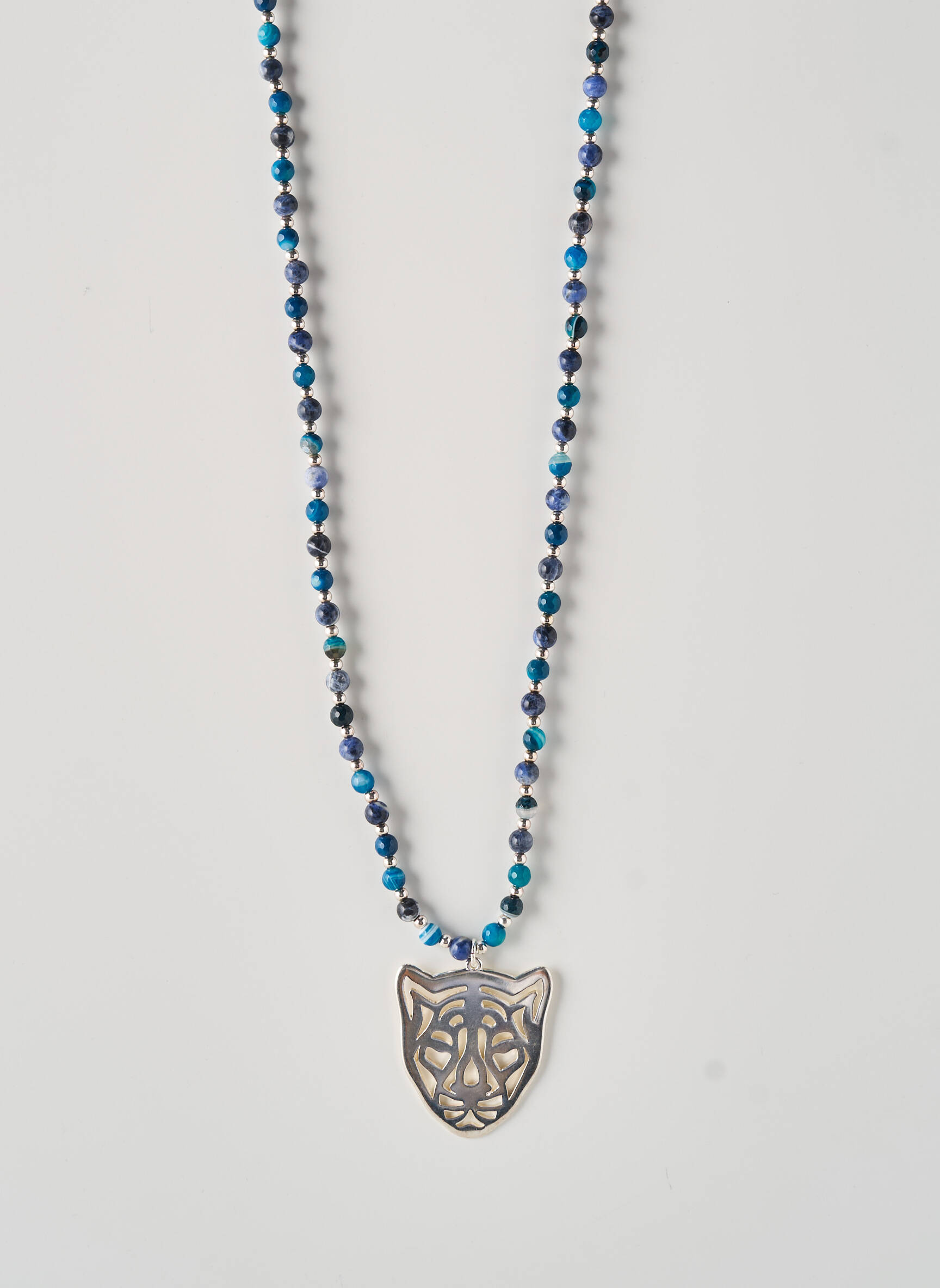 Collier bleu SECRET DE CUIR femme