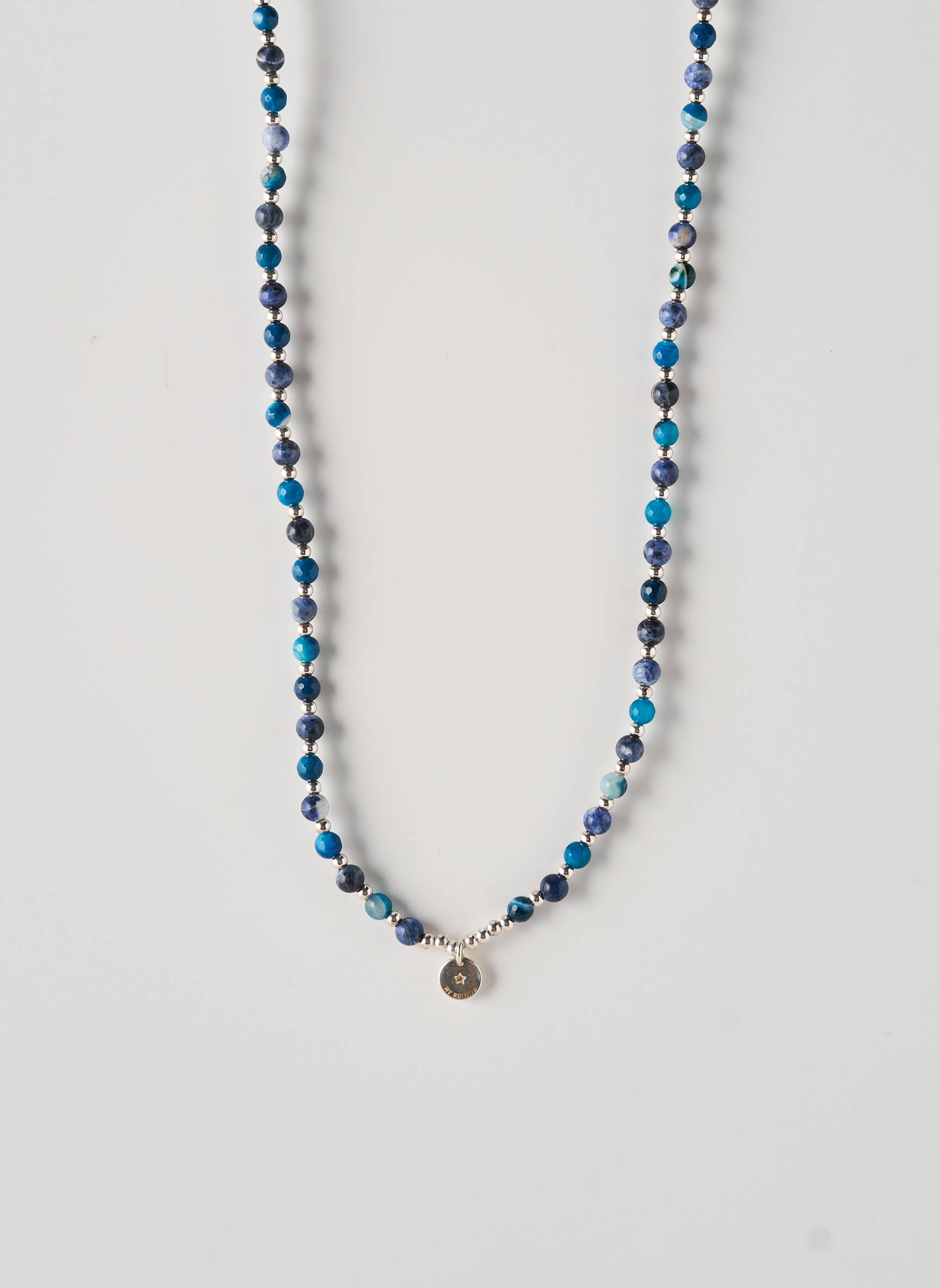 Collier bleu SECRET DE CUIR femme