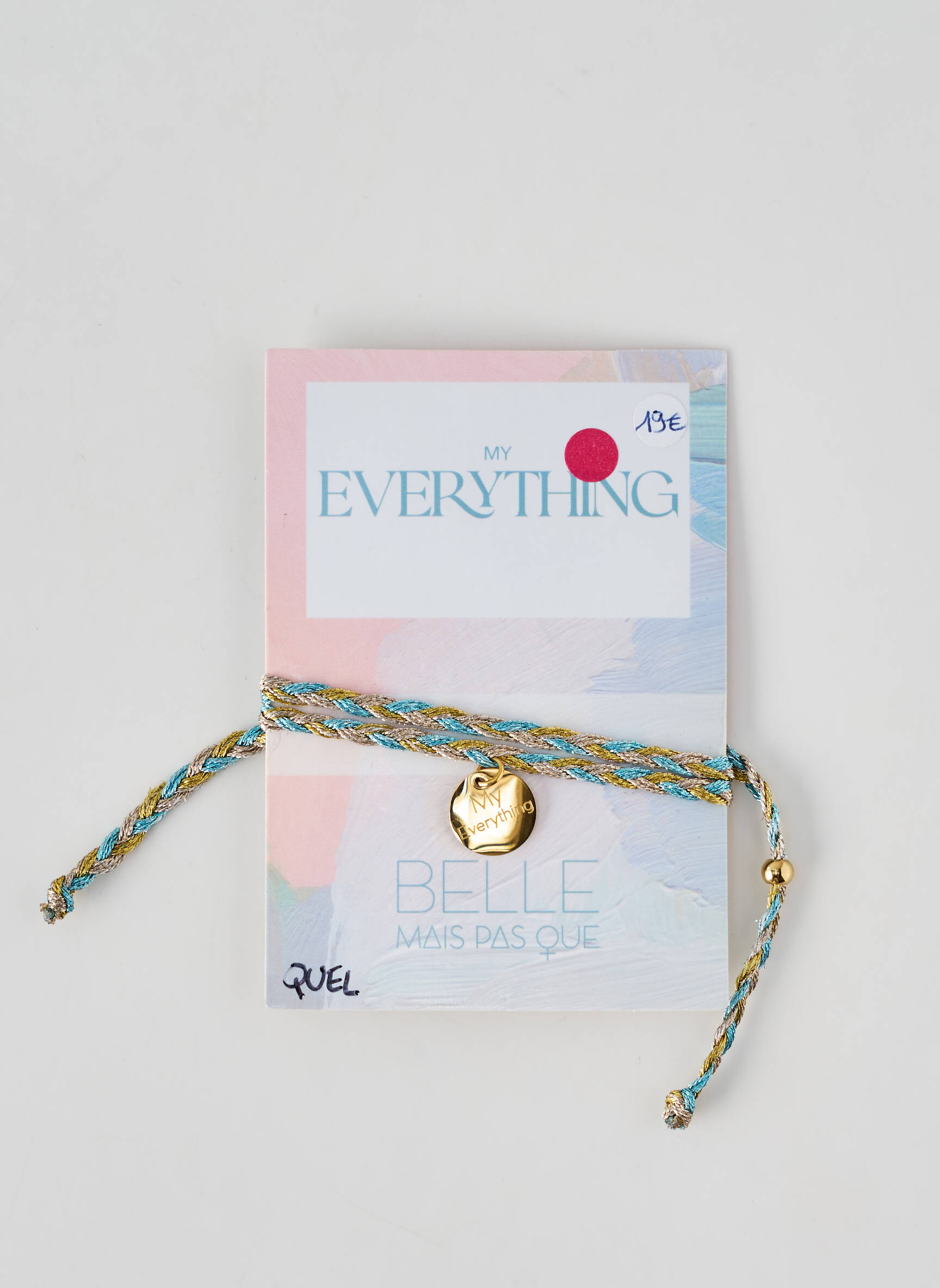 Bracelet matériaux plaqué or bleu BELLE MAIS PAS QUE femme