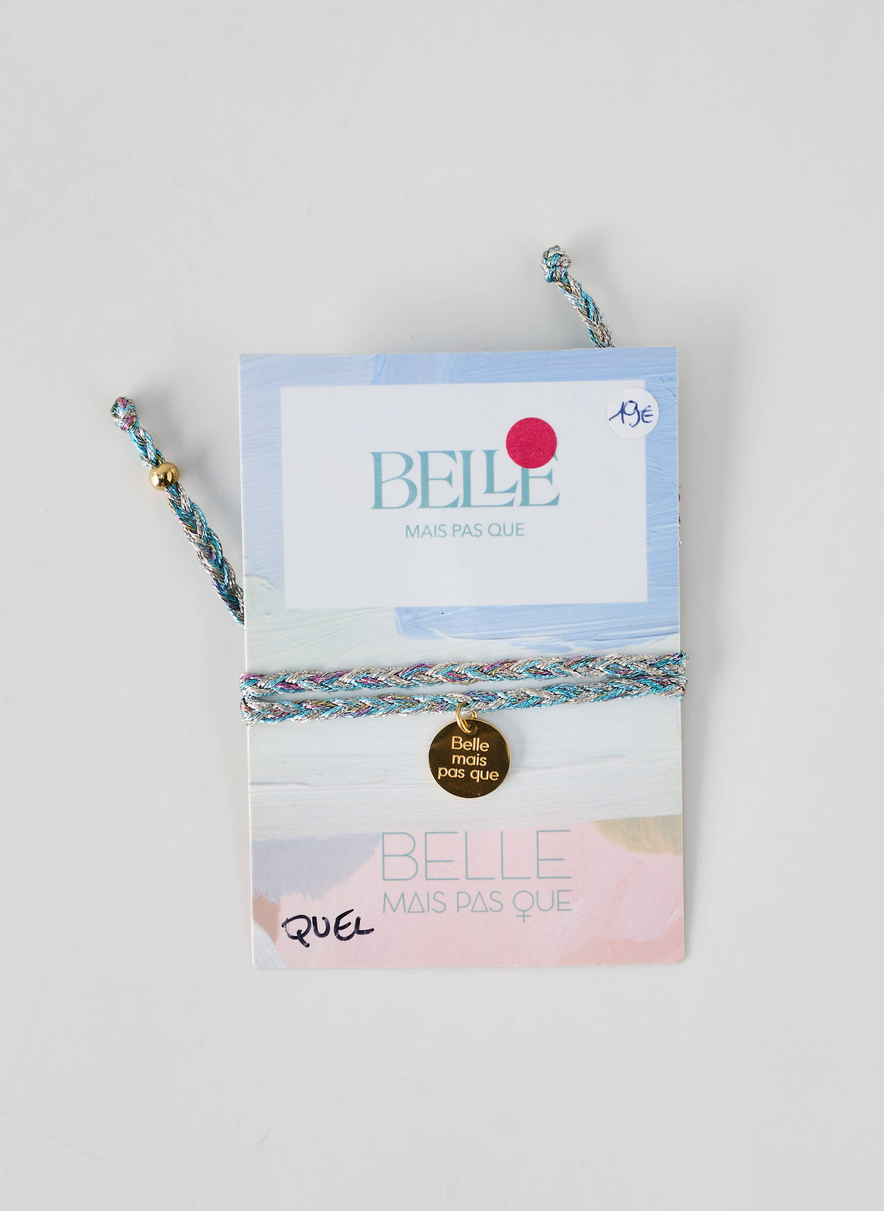 Bracelet matériaux plaqué or bleu BELLE MAIS PAS QUE femme