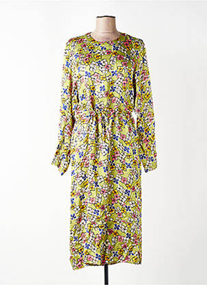 Robe longue manches longues manches longues vert AMERICAN VINTAGE femme