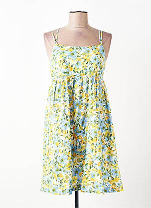 Robe courte coupe évasée fines bretelles bleu GRACE & MILA femme