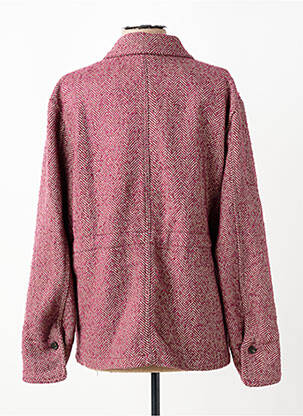 Manteau court fermeture boutonnée sur le devant sans capuche rouge HOD femme