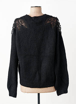 Pull stretch manches longues noir KILKY femme