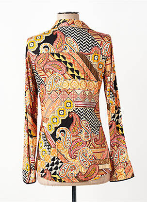 Chemisier coupe cintrée manches longues orange TINTA STYLE femme