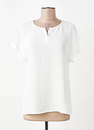 Blouse manches courtes manches courtes blanc TINTA STYLE femme