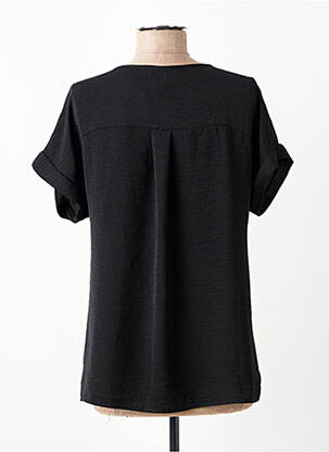 Blouse col v manches courtes noir TINTA STYLE femme