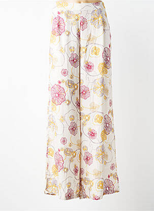 Pantalon large tissage popeline taille normale beige ZILCH femme