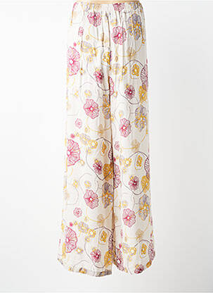 Pantalon large tissage popeline taille normale beige ZILCH femme