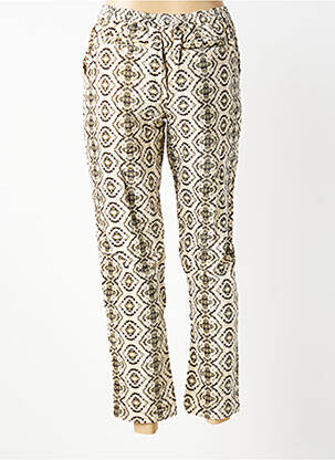 Pantalon 7/8 stretch taille normale beige STORIATIPIC femme