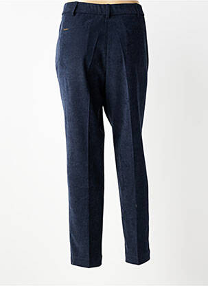 Pantalon chino fermeture zippée sous rabat boutonné taille haute bleu BARILOCHE femme