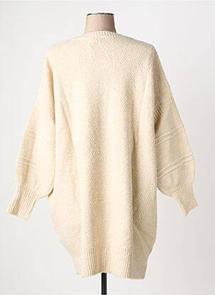 Robe pull col v manches longues beige RHUM RAISIN femme