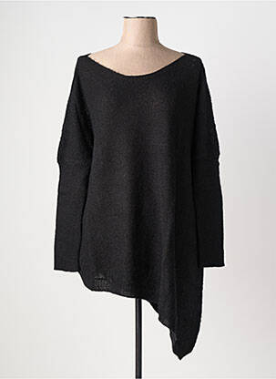 Pull coupe droite manches longues noir RHUM RAISIN femme