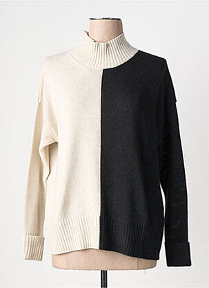Pull coupe cintrée manches longues beige RHUM RAISIN femme